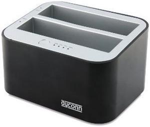 Dyconn Dubbler Dock (DUBDB) Superspeed USB 3.0 to Dual 2.5/3.5 in SATA Hard Drive Docking Station - Stand Alone Hard Drive Duplicator/Cloner/Copier
