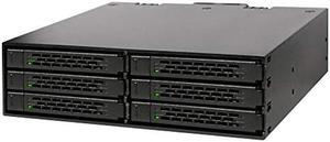 ICY DOCK Full Metal 6 x 2.5 SAS/SATA HDD/SSD Mobile Rack Enclosure for 5.25" Bay | ToughArmor MB996SP-6SB