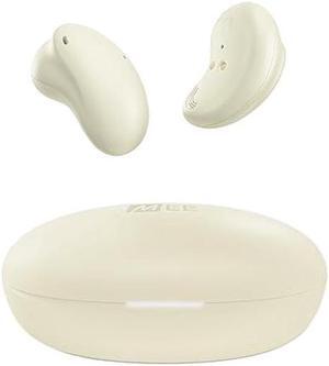 MEE audio Pebbles True Wireless Earbuds - Bluetooth 5.3 Low Profile in Ear Lightweight Headphones with Headset Microphone & Call Noise Reduction for Gym/Workouts/Sports and Gaming, Sandstone