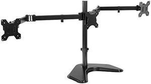 Mount-It! Triple Monitor Stand - Freestanding Computer Desk Mount Fits Up to 27 Inch Monitors, VESA 75, 100 Compatible