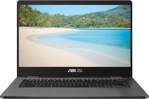 Asus 2021 Chromebook 14 Inch Laptop with Webcam| Intel Celeron N3350 up to 2.4 GHz| 4GB LPDDR4 RAM| 32GB eMMC| Bluetooth| WiFi| USB Type-C| Chrome OS + NexiGo 32GB MicroSD Card Bundle