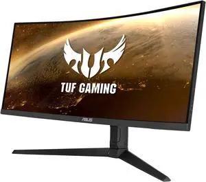 ASUS TUF 34 Inch Curved Gaming Monitor - WQHD (3440x1440), 165Hz, 1ms, Extreme Low Motion Blur, FreeSync Premium, Eye Care, Height Adjustable, DisplayHDR 400, DisplayPort, HDMI, USB - VG34VQL1B