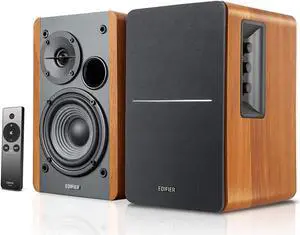 Edifier R1280Ts Powered Bookshelf Speakers - 2.0 Stereo Active Near Field Monitors - Studio Monitor Speaker - 42 Watts RMS with Subwoofer Line Out - Wooden Enclosure