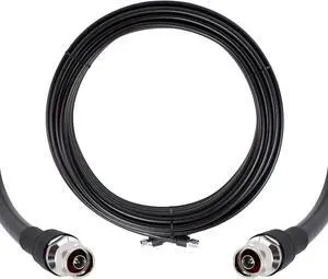 Bolton600 - LMR600 Coaxial Cable 60ft - Flexible Heavy Duty Outdoor Ultra Low Loss Coax Cable 50ohm - N Male to N Male - 60 feet Black - for Home and Commercial Signal Booster Installations