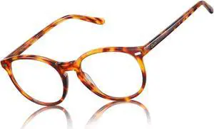 DUCO Blue Light Glasses for Women Men Computer Gaming Glasses for Teens Anti Eyestrain Reading Eyeglasses Brown 1230