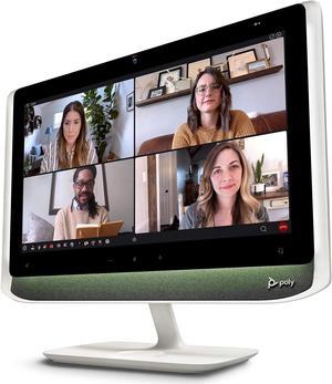 Poly - Studio P21 Personal Meeting Display (Plantronics + Polycom) - 1080p HD Video Quality - Enterprise-Grade 21 inch Display - Integrated Stereo Speakers - Works with Zoom (Certified), Teams, & more