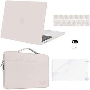 MOSISO Compatible with MacBook Pro 13 inch Case M2 2024, 2023, 2022-2016 A2338 M1 A2251 A2289 A2159 A1989 A1708 A1706, Plastic Hard Case&Bag&Keyboard Skin&Webcam Cover&Screen Protector, Rock Gray