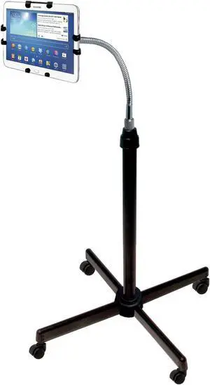 Universal Floor Stand - CTA Universal Height-Adjustable Gooseneck Floor Stand for iPad 11 A16 - iPad Air 11 / 13 - Pro 11-Inch - 5th & 6th Gen, Kindle Fire & Most 9.7-10.1 Tablets. (PAD-UAFS)