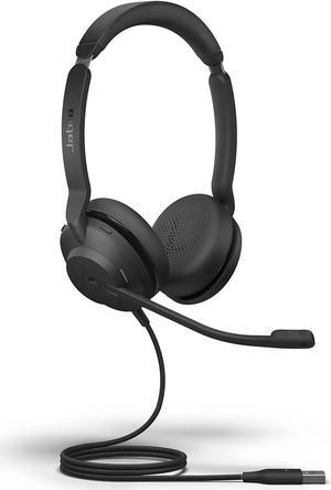 Jabra Evolve2 30 UC Wired Headset, USB-A, Stereo, Black - Lightweight, Portable Telephone Headset with 2 Built-in Microphones - Work Headset with Superior Audio and Reliable Comfort