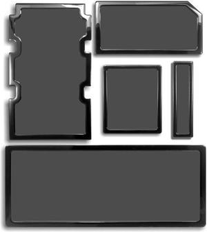 DEMCiflex Dust Filter Kit for Corsair Obsidian 750D (5 Filters), Black Frame/Black Mesh