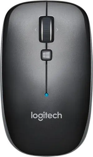 Logitech M557 Bluetooth Mouse - Wireless Mouse with 1 Year Battery Life, Side-to-Side Scrolling, and Right or Left Hand Use with Apple Mac or Microsoft Windows Computers and Laptops, Gray