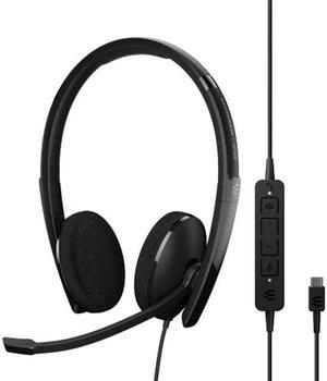 EPOS | Sennheiser Adapt 160 USB-C II (1000919) - Wired, Double-Sided, UC Optimized Headset with USB-C Connectivity - Superior Stereo Sound - Enhanced Comfort, Call Control - Black