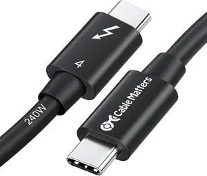 Cable Matters [Intel Certified] 40Gbps Thunderbolt 4 Cable 3.3ft with 8K Video and 240W Charging - 1m, Compatible with USB4, Thunderbolt 3 Cable and USB-C