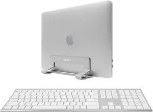 Macally Wireless Bluetooth Keyboard and a Vertical Laptop Stand, Create a Professional Workspace