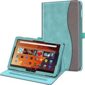 Fintie Case for All-New Amazon Fire HD 10 Tablet (13th/11th Generation, 2023/2021 Release) - Multi-Angle Stand Cover with Pocket Auto Wake/Sleep, Turquoise