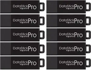 Centon Electronics MP Valuepack USB 3.2 Gen1 DataStick Pro Flash Drive, 64 GB, 10 USB Flash Drives, 10 Pack, Black