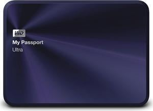 WD 1TB Blue Black My Passport Ultra Metal Edition Portable External Hard Drive USB 3.0