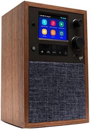Grace Digital Mondo Alto Wireless Speaker, Bluetooth, Wi-Fi, Internet Radio, 7-Day Alarm - Microphone Free (Walnut)