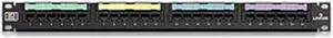 Leviton eXtreme 6+ Universal Patch Panel, 24-Port, 1RU, CAT 6. Cable Management Bar Included, 69586-U24