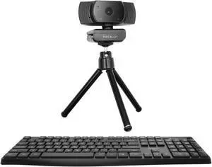 Macally 2.4G Wireless Keyboard an a 1080P Webcam, Enjoy Clear Streaming