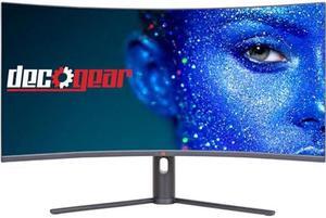 Deco Gear 34" 3440x1440 21:9 Ultrawide Curved Monitor, 144Hz, HDR10, 4000:1 Contrast Ratio, 99% sRGB, 16.7 Million Colors, Adaptive Sync, Blue Light Reduction