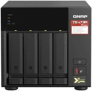 QNAP TS-473A-8G SAN/NAS Storage System, Black