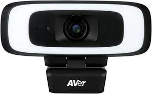 AVer CAM130 Compact 4K Camera - Portable USB Webcam for Private Video Conferencing and Remote Work - with Built-in Lighting and Privacy Cover - Dual FOV - Laptop or Tripod Mountable Conference Cam