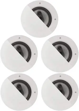 Acoustic Audio CSic64 Frameless 6.5" in Ceiling 5 Speaker Set 3 Way Home Theater Speakers, CSic64-5S