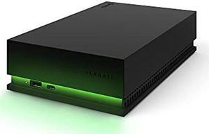 Seagate Game Drive Hub, 8 TB, External Hard Drive Desktop HDD - USB 3.2 Gen 1, Dual USB-C and USB-A Ports, Xbox Certified, with Xbox Green LED Lighting and 3 Year Rescue Services (STKW8000402)