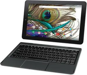 RCA Viking Pro 10" 2-in-1 Tablet 32GB Quad Core Charcoal Laptop Computer with Touchscreen and Detachable Keyboard Android 6.0