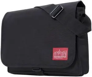 Manhattan Portage Deluxe Computer Bag, 15-Inch (MD) with Adjustable Strap Water Resistant Coating Zippered Compartment 1000D Cordura(r) for Work And Travel (Black)