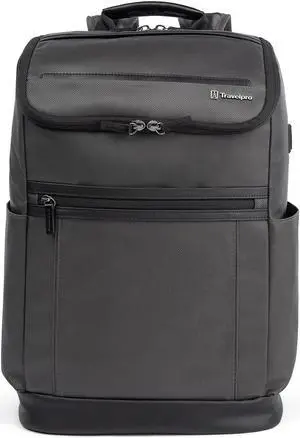 Travelpro Crew Executive Choice 3 Medium Top Load Backpack fits up to 15.6 Laptops and Tablets, USB A and C Ports, Men and Women, Titanium Grey