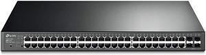 TP-Link 48 port gigabit PoE switch | 48 PoE+ Port @384W, w/ 4 SFP Slots | Smart Managed | Limited Lifetime Protection | Support L2/L3/L4 QoS, IGMP and LAG | IPv6 and Static Routing (T1600G-52PS)