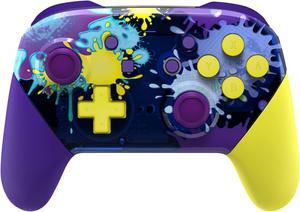 eXtremeRate Splattering Paint Faceplate Backplate Handles for Nintendo Switch Pro Controller, Replacement Hand Grip Housing Shell Buttons for Nintendo Switch Pro Controller - Controller NOT Included