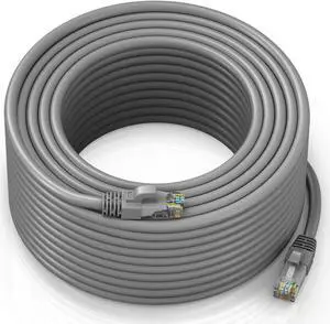 Maximm Cat 6 Ethernet Cable 300 Ft,Cat6 Cable, LAN Cable, Internet Cable, Patch Cable and Network Cable - UTP (Gray) 300 Feet ethernet Cord