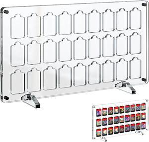 GEEKRIA Game Card Case Compatible Nintendo Switch Oled, Switch Lite, 27 Cartridge Slots Holder, Protective Shockproof Display, Transparent Acrylic Game Cards Storage Box.