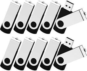 Wholesale Bulk 2GB USB Flash Drives 50 Pack, KOOTION Thumb Drive Flash Drives Swivel Memory Stick 2G USB Stick, Black 50 Pcs