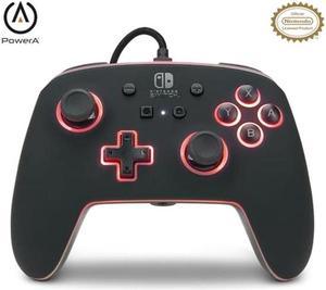 PowerA Enhanced Nintendo Switch Controller Wired  Spectra 8 Colors LED Wired Pro Controller for Switch Programmable Gaming Buttons Detachable 10ft USB Cable 35mm headphone jack Officially Licen