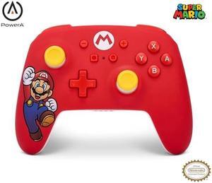 PowerA Wireless Nintendo Switch Controller - Mario Joy, AA Battery Powered (Battery Included), Pro Controller for Switch, Advanced Gaming Buttons, Officially Licensed by Nintendo