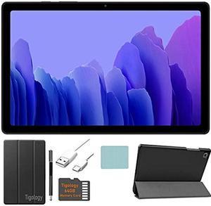 SAMSUNG 2020 Galaxy Tab A7 10.4'' (2000x1200) TFT Display Wi-Fi Tablet Bundle, Qualcomm Snapdragon 662, 3GB RAM, Bluetooth, Dolby Atmos Audio, Android 10 OS w/Tigology Accessories (64GB, Gray)