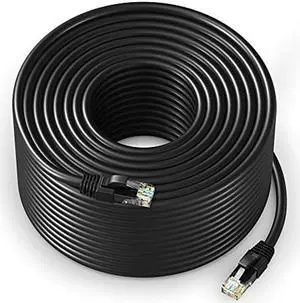 Maximm Cat 6 Ethernet Cable 300 Ft,Cat6 Cable, LAN Cable, Internet Cable, Patch Cable and Network Cable - UTP (Black) 300 Feet ethernet Cord