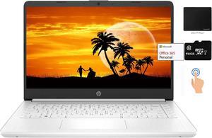 HP 14" Touchscreen Laptop, Intel Dual-Core N4020, 8GB DDR4 RAM, 128GB Storage(64GB eMMC+64GB Micro SD), Webcam, 1Yr Office, Bundle with GalliumPi Mousepad (White)