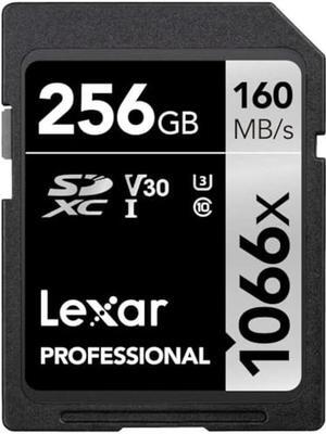 Lexar 256GB Professional 1066x SDXC Memory Card, UHS-I, C10, U3, V30, Full-HD & 4K Video, Up To 160MB/s Read, for DSLR and Mirrorless Cameras (LSD1066256G-BNNNU)