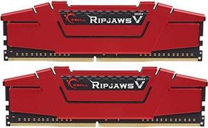 G.SKILL Ripjaws V Series (Intel XMP) DDR4 RAM 32GB (2x16GB) 2400MT/s CL15-15-15-35 1.20V Desktop Computer Memory UDIMM - Red (F4-2400C15D-32GVR)