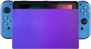 eXtremeRate Chameleon Purple Blue Glossy Joycon Housing Shell with Full Set Buttons for Nintendo Switch, Replacement Faceplate for Nintendo Switch Dock - Joy-Con Dock NOT Included