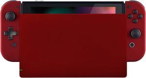 eXtremeRate Scarlet Red Joycon Housing Shell (D-Pad Version) with Full Set Buttons for Nintendo Switch, Replacement Faceplate for Nintendo Switch Dock - Joy-Con Dock NOT Included