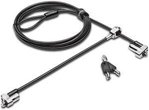 Kensington N17 Keyed Dual Head Laptop Lock for Dell Devices (K67995WW), Black, Silver