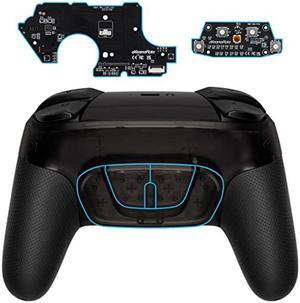 eXtremeRate Back Buttons Attachment for Nintendo Switch Pro Controller, Clear Black Back Paddles Programable RISE4 Remap Kit for Switch Pro Controller - Controller NOT Included