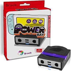 Brook Power Bay - Portable and Fast Charging Dock Stand, Docking Station for Nintendo Switch, Compatible with Switch and GameCube Controllers, Support HDMI Out Put and Two Bluetooth Headsets