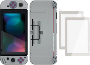 eXtremeRate Colorful Border Screen Protector + Classic 1989 GB DMG-01 DIY Replacement Full Set Shell for Nintendo Switch
